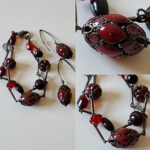 BRACELET & EARRINGS BEADED GORGEOUS SET